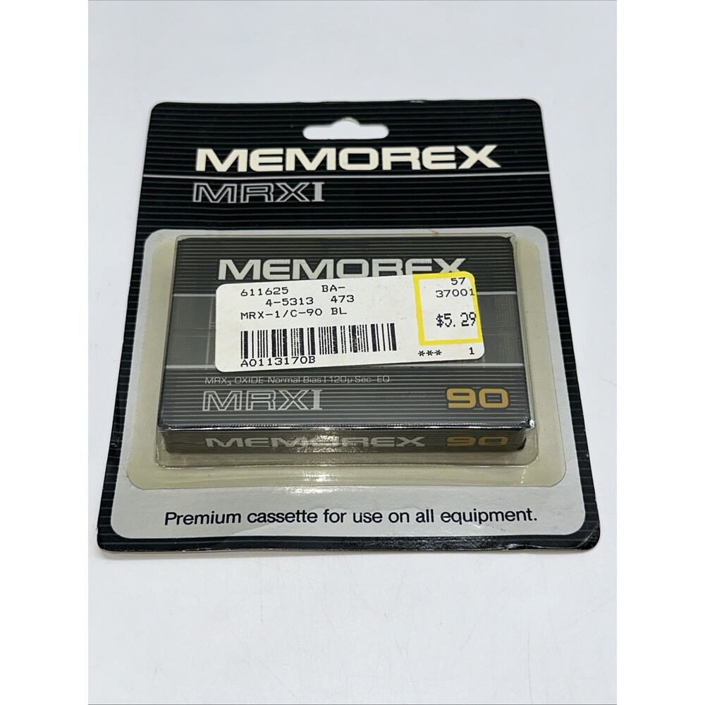 Memorex MRXI 90 VSIII Blank Cassette Tape (1) Brand New Vintage Factory Sealed